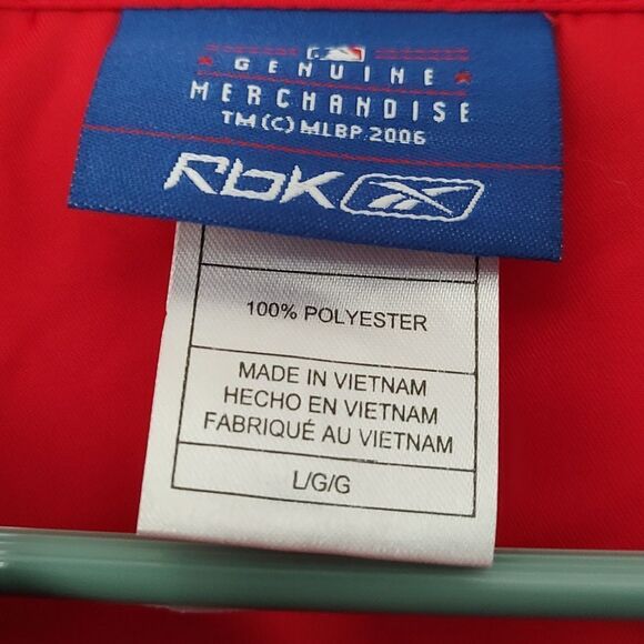 Vintage Authentic Cincinnati Reds pull over wind breaker  Sz L  NWOT - Picture 5 of 6